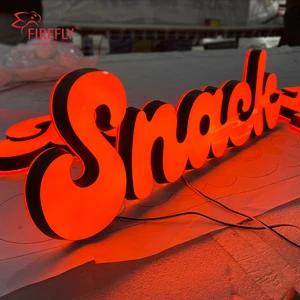 Advertising Illuminated Outdoor LED Neon Light 3D Acrylic Business Store Front Sign Custom Logo Decoration