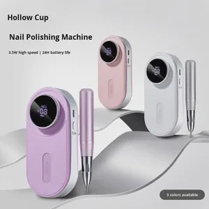 CRYSTALDOMAIN Factory Portable 35000rpm Electric Professional Nail Polisher Machine Brushed Motor Salon Use Nail Drill Bit USB