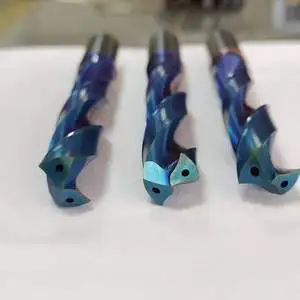 Solid Carbide Internal Coolant Drill Bit High Efficiency Wear Resistant Cost Effective Nano Coating Drilling