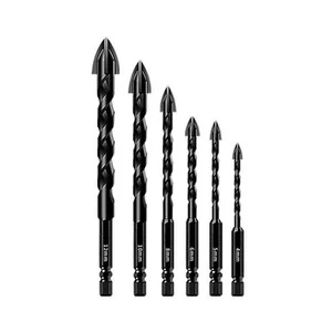 Black Oxide 6mm Tungsten Carbide Diamond Drill Bit, Solid Carbide Twist Drill for Hard Tile, Glass, PorcelainCustomized
