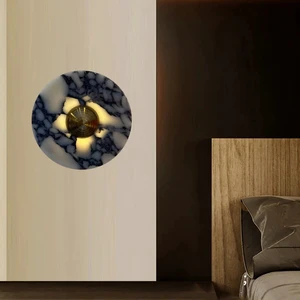 Wall Lamp Hallway Porch Wall Lamp Living Room Bedroom Bedside Lamp Light Luxury in the Ancient French Wabi-Sabi Natural Marble