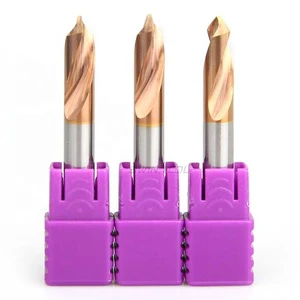 BWIN Factory Wholesale 60 90 120 Degree HRC55 2 Flute Spot Drill Spotting Drill Carbide Drill Bit
