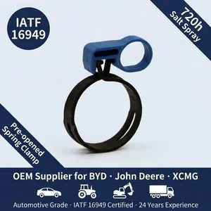 Auto Cooling System Hose Clamp IATF 16949 Pre-assembled Spring Clip for Car Radiator Water Pipe
