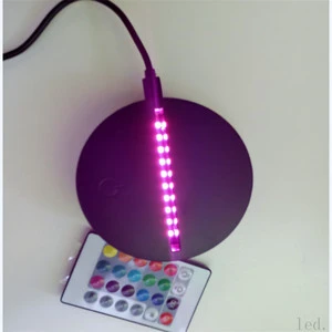 Creatives plug-in base dimmable touch acrylic board lamp 3d led night light for gifts oem artwork is welcomed