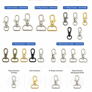 Custom Swivel Snap Hook Ring Desheng SS-HH49 Metal Clip For Bag Strap Dog Leash Keychain Hardware