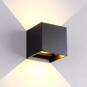 Square Aluminum Wall Mounted Lamp Outdoor Decorative Waterproof IP65 up and Down Lighting 10w LED Wall Light