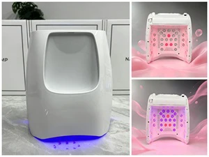 126w Rechargeable UV LED Nail Lamp Cordless Curing Dryer Metal Battery Case Red Light Whitening Gel Manicure Device