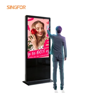43-Inch Floor-Standing Android Video Totem Touch Screen Digital Signage Display Kiosk LCD Advertising Player For Shopping Malls