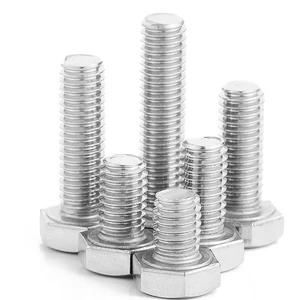 China Good Quality DIN933 Stainless Steel Hex Bolt with Washer Nut Plain Finish Full Thread Hex Head Class 6