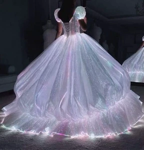 High Quality Led Fiber Optic Light Mesh Waterproof Plastic Fiber Optic Fabric