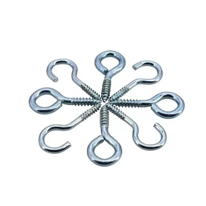 ChuangTuo Zinc Coated Steel Self-Tapping Cup Hook Screws M5-M10 DIN Standard Flat Head Class 4 Metric