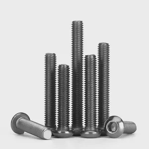 Metric TA2 Grade Titanium Alloy M8 Pan Round Head Hexagon Socket Screws Button Head Allen Screws