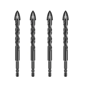 M219 Multi-purpose YG6X Carbide Tip HEX Four Blade Head Masonry Concrete Ceramic Tile Drill Bit Tungsten Carbide Tile Drill Bit