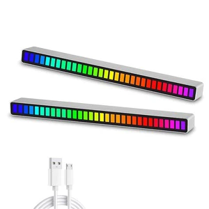 LED Colorful Atmosphere Light 32 Bit Level USB Car Music Sensor Rhythm Lamp