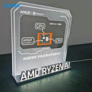 CUSTOM Laptop Desktop Light-Up Advertising Display Stand Tech-Inspired Marketing Advertising Light-Up Sign