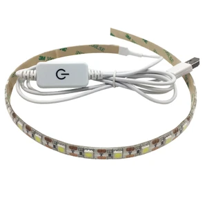 1M/2M/3M LED Sewing Machine Light Strip Waterproof SMD 2835 White USB 5V Powered With Touch Switch Lighting Strips for Cabinet