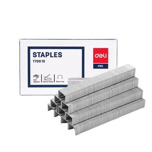 Deli ET70010 Nail Staples 13/8 1000 Galvanized Wire Iron Per Box