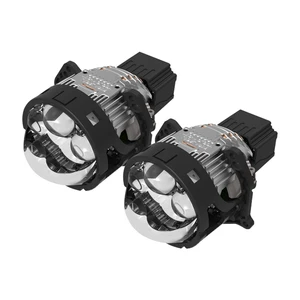 6000K New Design Auto LED Headlamp High Low Beam 50 80W Led Laser Lens 3-Inch Triple Lenses Higher Penetration LED Headlights
