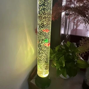 Bubble Fish Lamp Water Column LED Touch Control Dimmable Night Light Lights For Home For Bedroom Living Room Home Decor Indoor
