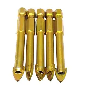 6mm-12mm Hex Shank Multifunction Cross Carbide Tip Glass Masonry Tile Drill Bit for Masonry Wall Brick Drilling