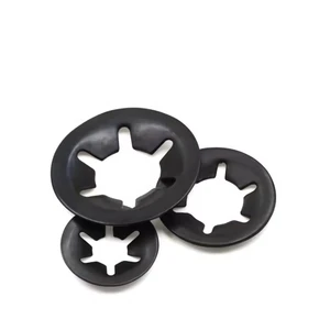 Factory Direct 65 Manganese Steel Plum Ring Bearing Clamp Stop Pattern Washer Flat Clamp M2M3M4M5M6M8M10 M12 Retaining Rings