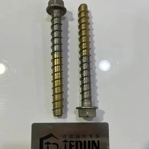 Bi Metal Zinc Plated Hex Flange Head Cement Bolt Manufacturer 100mm 80mm Concrete Anchor Cement Nail Concrete Screw