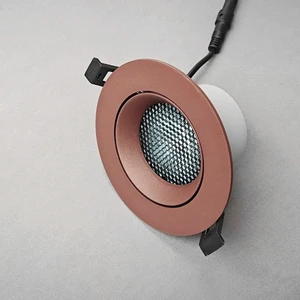 Top Quality 5 Watt 18W Spotlight Round Recessed IC Rated Brown Coffee UGR 19 Wall Washer LED Downlight 2700K For Hotel Project