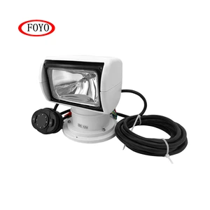 FOYO 100W Remote Control Spotlights for Boat Truck Marine Search Lights Marine 360 Rotate Halogen Bulb Spotlight Searchlight 12V