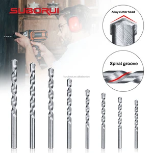 SUBORUI Round Shank Single Carbide Tip Wall Masonry Drill Bit Brocas Para Concreto for Brick Concrete Marble Tile Stone Drilling