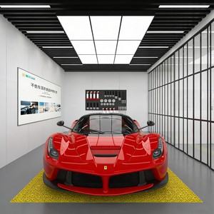 Super Bright 9 Grid LED Work Light - Energy-Saving Waterproof Panel Lamp for Commercial Auto Garage & Wash Bay Detailing Tasks