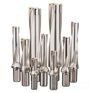 CangLan Large Diameter Indexable Insert Drill 13mm-50mm PVD Coated TiAIN Finish Indexable Drill Bit Deep Hole Drilling