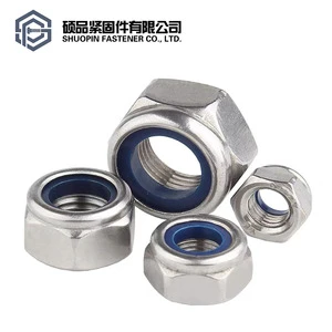 US Standard A2-70 Stainless Steel Nylon Insert Self Locking Nut Passivated Hex Body CNC Machined UNC/UNF Thread SS304