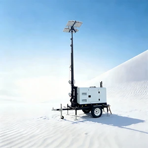 Towable Diesel Silent Lighting Tower | 9m Telescopic Mast | 4 LED Lamps | IP65 Waterproof | 60° Beam Angle