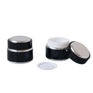 Luxury Black Purple Aluminum Cosmetic Skin Care Face Eye Cream Nails Gel Balm Jar 15g 30g 50g Eco-friendly