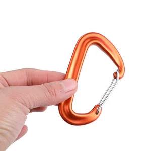New Outdoor Climbing Load Bearing Buckle D-Shape Heavy Duty Spring Clip Snap Dog Hook Aluminum Carabiner Rock Climbing Fastener