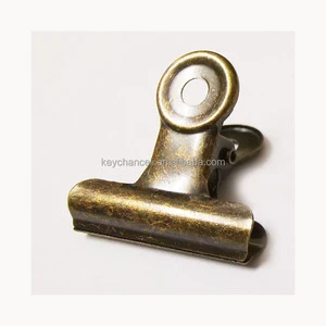 30mm Brass Bronze Vintage Classic Menus Clip Metal Spring Paper Clamp Small Metal Bulldog Clip Office Stationery Clip for Files