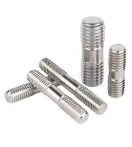 304 Stainless Steel Double Threaded Screw Double Headed Bolt M3 M4 M5 M6 M8 M10