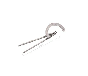 Convenient Spirit Stainless Steel Goniometer with 150mm Measuring Range and 1 Year Warranty for Accurate Gauging Taiwan