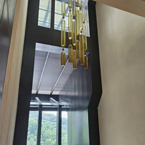 Professional Customization Stainless Steel Acrylic Customizable Chandelier Residential Staircase Pendant Lamps