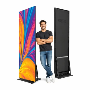 1920X960/1920*640mm P2 P2.5 P3.076 P4 Floor Standing Upright Digital Signage LED Display Vertical Advertising Poster Screen