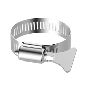 High Quality Stainless Steel 201 304 316 Single Ear Adjustable Hose Clamp With Handle American Type Warm Gear Pipe Tube Clamps
