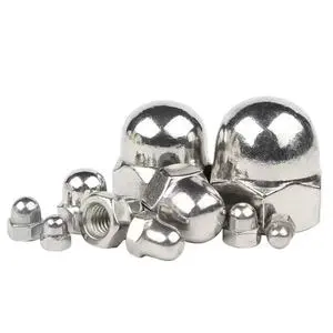 DIN1587 High Quality Hot Selling Wholesale Supply of Smooth Surface Cap Nuts Coated Hex Cap Nuts