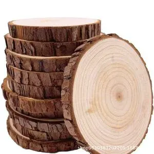 Wooden Log Slices For Home Decor 74mm Custom Made Natural Wood Craft Supplies
