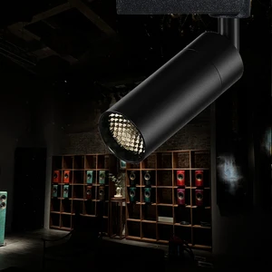 Modern ETL Certified Indoor Hotel Zoomable 6-50 Degree Dimmable Adjustable Aluminum Track Spotlight 10W COB LED 3000K-4000K