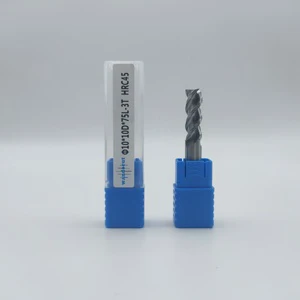 HRC45 Wandecut Carbide Milling Cutter 3-Flutes High Speed Endmill AlTin Coating Precision 0.003-0.004mm CNC Tooling System