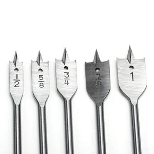 Nesen HSS Three Point Wood Flat Drill Bit Sharp Fast Clean Smooth Cutting Smooth Drilling For Hard Soft Wood Board Machining