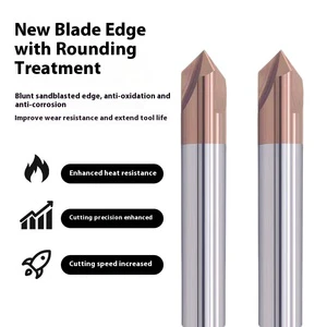 Wholesale Aluminum-Coated 90 Degree End Mill Customizable Three-Edge Chamfering Cutter Center Drill Bit Steel Tungsten Alloy