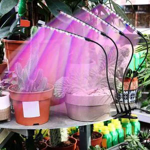 Full Spectrum LED Grow Light 80LED COB Clip-On Plant Lamp with Dimmer for Indoor Vegetative Growth