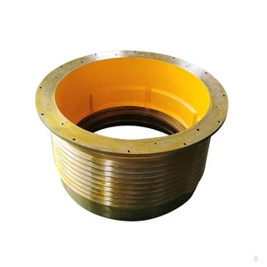 High Precision CNC Machined Bronze Threaded Flange Bushing for Cone Crusher Spare Parts