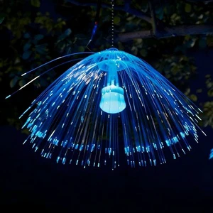 Wholesale LED Jellyfish Fiber Optic Light Market Customizable Color Changing Jellyfish Lantern for Commercial Lighting Project